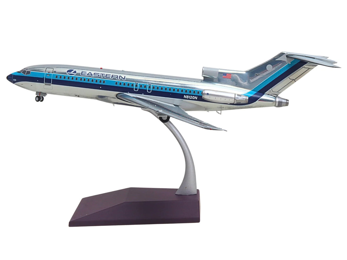 Boeing 727-100 Commercial Aircraft "Eastern Air Lines" (N8120N) Silver with Blue Stripes "Gemini 200" Series 1/200 Diecast Model Airplane by GeminiJets <h2>Boeing GeminiJets</h2> <p>High-quality car p