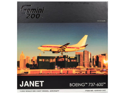 Boeing 737-600 Commercial Aircraft (N319BD) 1/200 Diecast Aircraft - GeminiJets