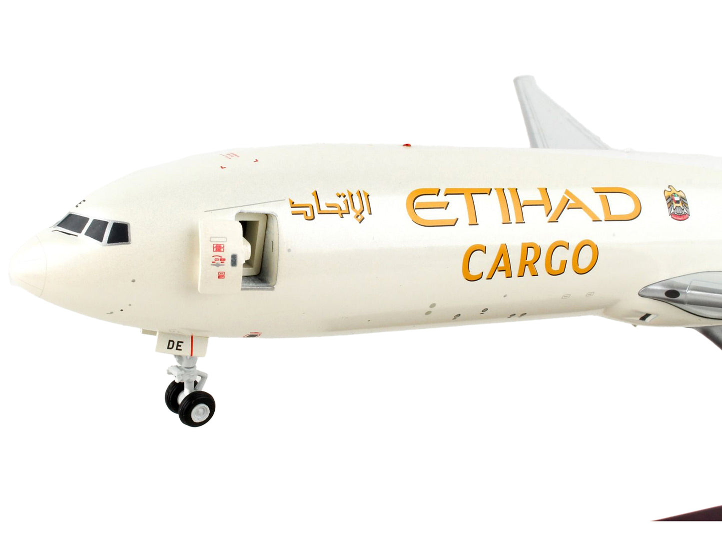 Boeing 777F Commercial Aircraft "Etihad Airways Cargo" Beige with Tail Graphics "Gemini 200 - Interactive" Series 1/200 Diecast Model Airplane by GeminiJets <h2>Boeing GeminiJets</h2> <p>High-quality