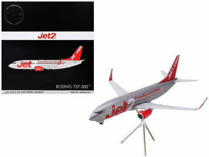 Boeing 737-300 Commercial Aircraft "Jet2" (G-GDFG) Gray Metallic with Red Tail "Gemini 200" Series 1/200 Diecast Model Airplane by GeminiJets <h2>Boeing GeminiJets</h2> <p>High-quality car perfect for