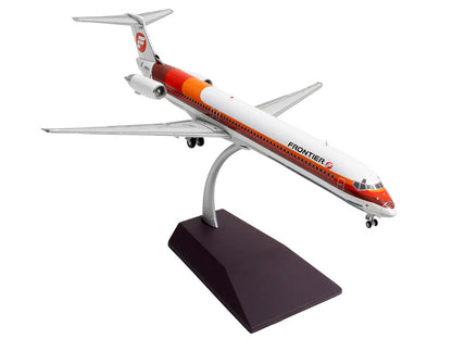 McDonnell Douglas MD-81 Commercial Aircraft "Frontier Airlines" (N859HA) White with Red and Orange Stripes "Gemini 200" Series 1/200 Diecast Model Airplane by GeminiJets <h2>McDonnell GeminiJets</h2>
