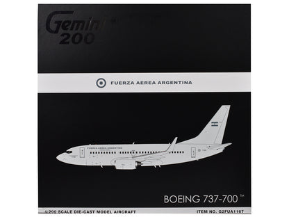 Boeing 737-700 Transport Aircraft "Fuerza Aerea Argentina (Air Force)" (T-99) Gray "Gemini 200" Series 1/200 Diecast Model Airplane by GeminiJets <h2>Boeing GeminiJets</h2> <p>High-quality car perfect