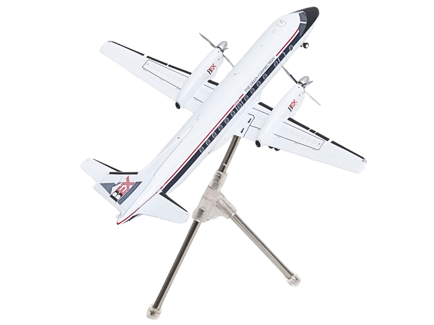 Saab 340A Commercial Aircraft "Delta Connection - Business Express Airlines" (N749BA) White with Dark Blue and Red Stripes "Gemini 200" Series 1/200 Diecast Model by GeminiJets <h2>Saab GeminiJets</h2