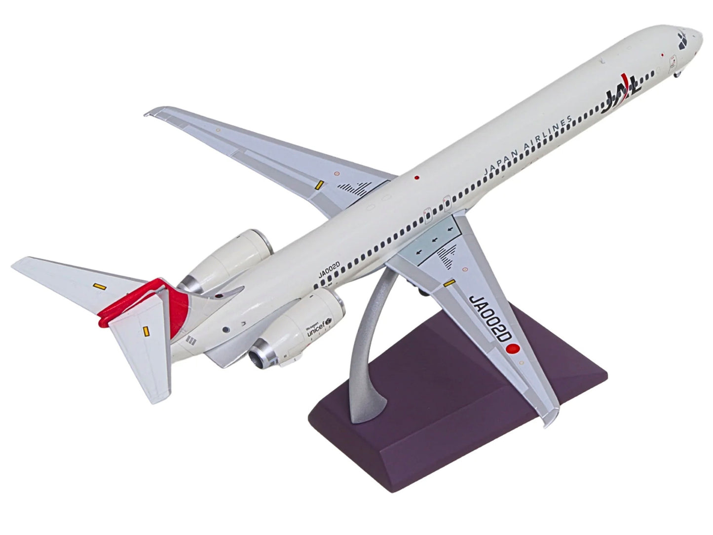 McDonnell Douglas MD-90 Commercial Aircraft "Japan Airlines" (JA002D) White with Red Tail "Gemini 200" Series 1/200 Diecast Model by GeminiJets <h2>McDonnell GeminiJets</h2> <p>High-quality car perfec