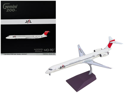 McDonnell Douglas MD-90 Commercial Aircraft "Japan Airlines" (JA002D) White with Red Tail "Gemini 200" Series 1/200 Diecast Model by GeminiJets <h2>McDonnell GeminiJets</h2> <p>High-quality car perfec