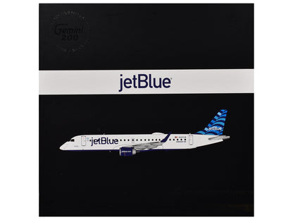 Embraer ERJ-190 Commercial Aircraft "JetBlue Airways" (N323JB) White with Blue Striped Tail "Gemini 200" Series 1/200 Diecast Model Airplane by GeminiJets <h2>Embraer GeminiJets</h2> <p>High-quality c