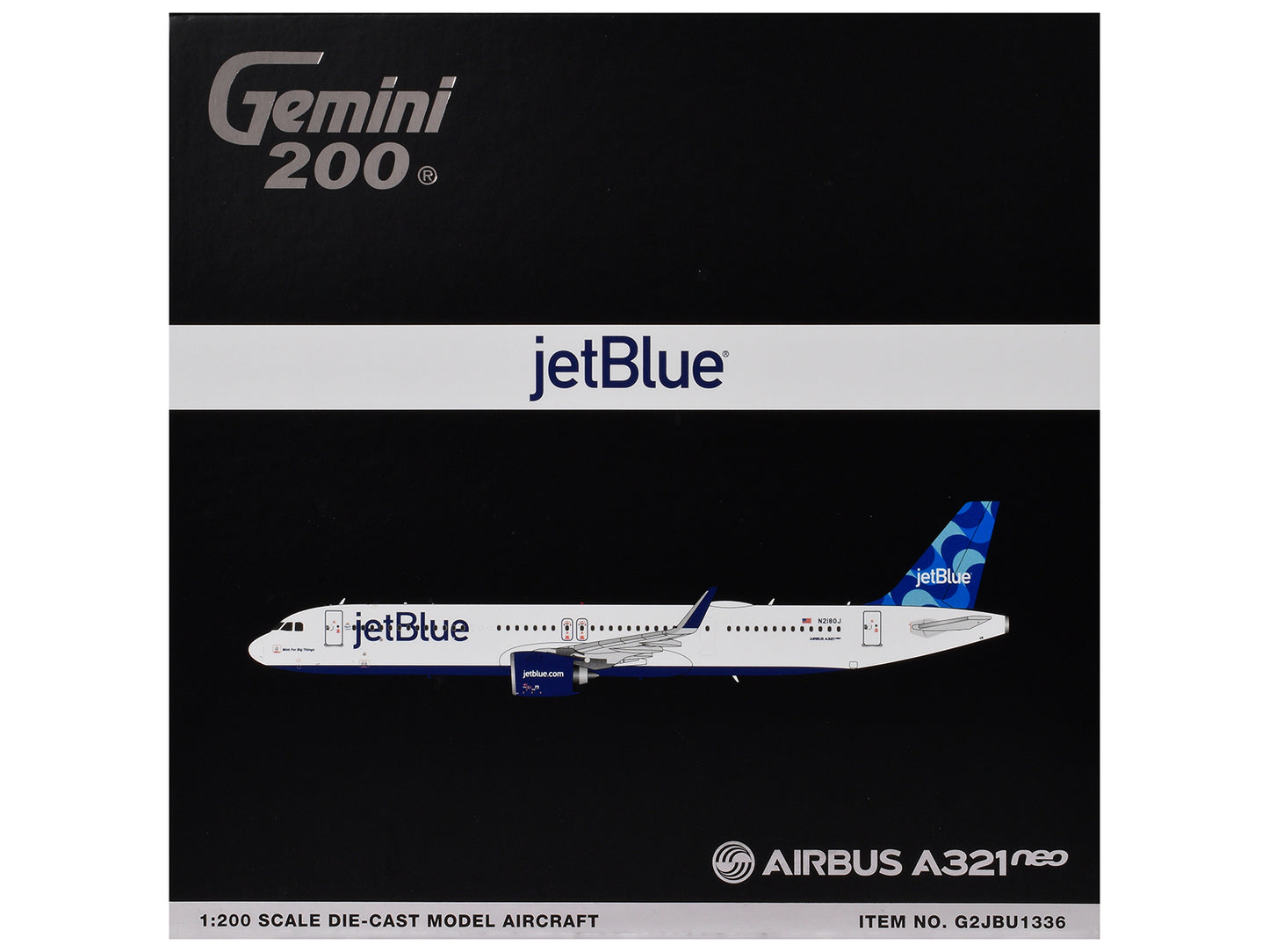 Airbus A321neo Commercial Aircraft "JetBlue Airways" (N2180J) White with Blue Tail "Gemini 200" Series 1/200 Diecast Model by GeminiJets <h2>Airbus GeminiJets</h2> <p>High-quality car perfect for coll