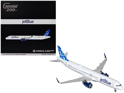 Airbus A321neo Commercial Aircraft "JetBlue Airways" (N2180J) White with Blue Tail "Gemini 200" Series 1/200 Diecast Model by GeminiJets <h2>Airbus GeminiJets</h2> <p>High-quality car perfect for coll