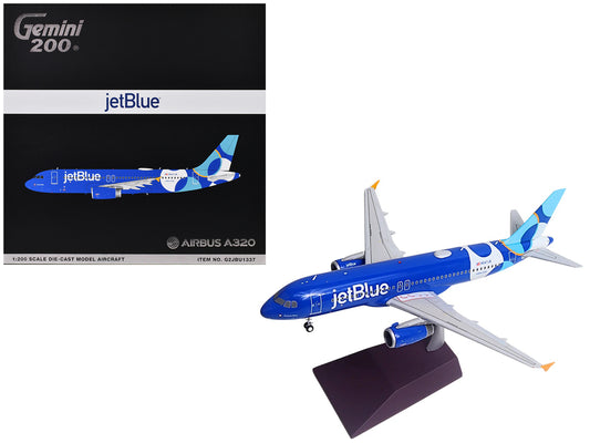 Airbus A320 Commercial Aircraft "JetBlue Airways - Forever Blue" (N547JB) Blue with Graphics "Gemini 200" Series 1/200 Diecast Model Airplane by GeminiJets <h2>Airbus GeminiJets</h2> <p>High-quality c