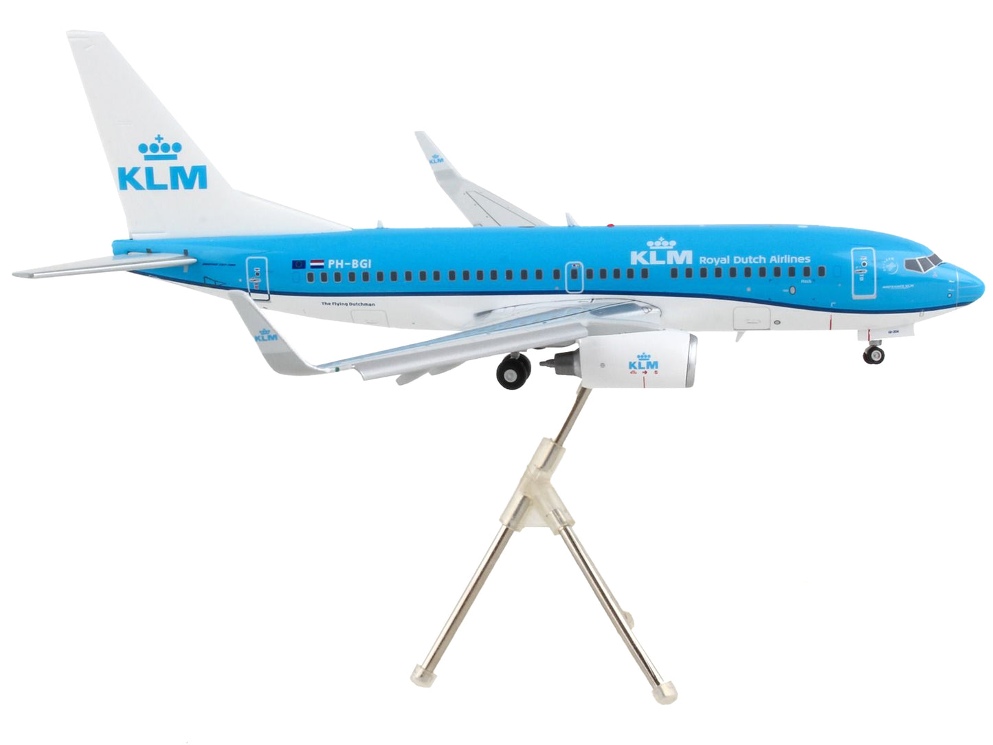 Boeing 737-700 Commercial Aircraft with Flaps Down "KLM Royal Dutch Airlines" Blue White Tail "Gemini 200" Series 1/200 Diecast Model Airplane by GeminiJets <h2>Boeing GeminiJets</h2> <p>High-quality