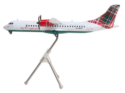 ATR 72-600 Commercial Aircraft "Loganair - Isle of Man's Airline" (G-LMTF) White with Green and Red Plaid Tail "Gemini 200" Series 1/200 Diecast Model Airplane by GeminiJets <h2>ATR GeminiJets</h2> <p
