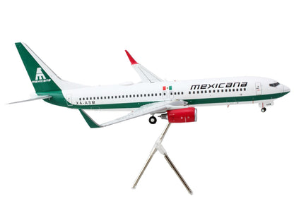 Boeing 737-800 Commercial Aircraft "Mexicana" (XA-ASM) White with Green Stripes "Gemini 200" Series 1/200 Diecast Model Airplane by GeminiJets <h2>Boeing GeminiJets</h2> <p>High-quality car perfect fo