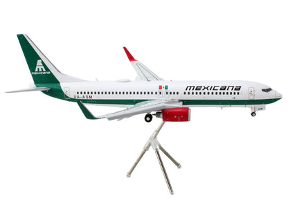 Boeing 737-800 Commercial Aircraft with Flaps Down "Mexicana" (XA-ASM) White Green Stripes "Gemini 200" Series 1/200 Diecast Model Airplane by GeminiJets <h2>Boeing GeminiJets</h2> <p>High-quality car