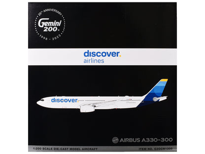 Airbus A330-300 Commercial Aircraft "Discover Airlines" (D-AIKK) White with Blue Tail "Gemini 200" Series 1/200 Diecast Model Airplane by GeminiJets <h2>Airbus GeminiJets</h2> <p>High-quality car perf