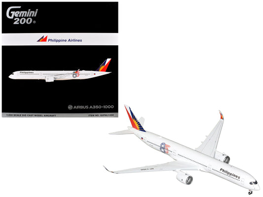 Airbus A350-1000 Commercial Aircraft "Philippine Airlines" (RP-C3510) White with Tail Graphics "Gemini 200" 1/200 T&y Diecast Model Airplane by GeminiJets