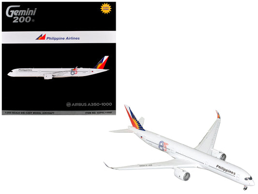 Airbus A350-1000 Commercial Aircraft with Flaps Down "Philippine Airlines" (RP-C3510) White with Tail Graphics "Gemini 200" 1/200 T&y Diecast Model Airplane by GeminiJets
