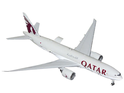 Boeing 777F Commercial Aircraft "Qatar Cargo" (A7-BFT) Gray with Tail Graphics "Gemini 200 - Interactive" Series 1/200 Diecast Model Airplane by GeminiJets <h2>Boeing GeminiJets</h2> <p>High-quality c