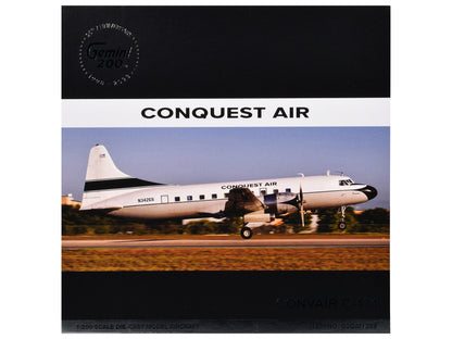 Convair C-131 Commercial Aircraft "Conquest Air Cargo" (N342GS) White with Black Tail Stripes "Gemini 200" Series 1/200 Diecast Model Airplane by GeminiJets <h2>Convair GeminiJets</h2> <p>High-quality