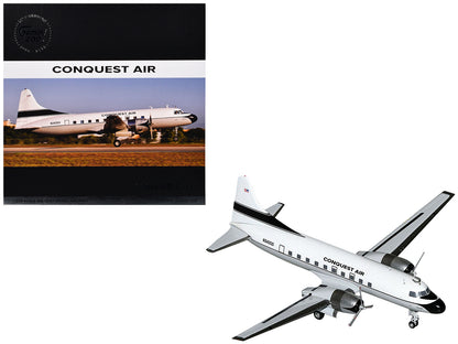 Convair C-131 Commercial Aircraft "Conquest Air Cargo" (N342GS) White with Black Tail Stripes "Gemini 200" Series 1/200 Diecast Model Airplane by GeminiJets <h2>Convair GeminiJets</h2> <p>High-quality