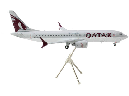 Boeing 737 MAX 8 Commercial Aircraft "Qatar Airways" Gray and White with Tail Graphics "Gemini 200" Series 1/200 Diecast Model Airplane by GeminiJets <h2>Boeing GeminiJets</h2> <p>High-quality car per