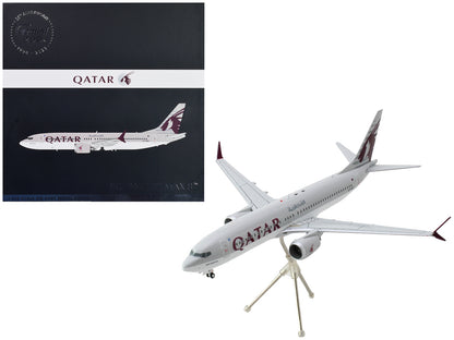 Boeing 737 MAX 8 Commercial Aircraft "Qatar Airways" Gray and White with Tail Graphics "Gemini 200" Series 1/200 Diecast Model Airplane by GeminiJets <h2>Boeing GeminiJets</h2> <p>High-quality car per