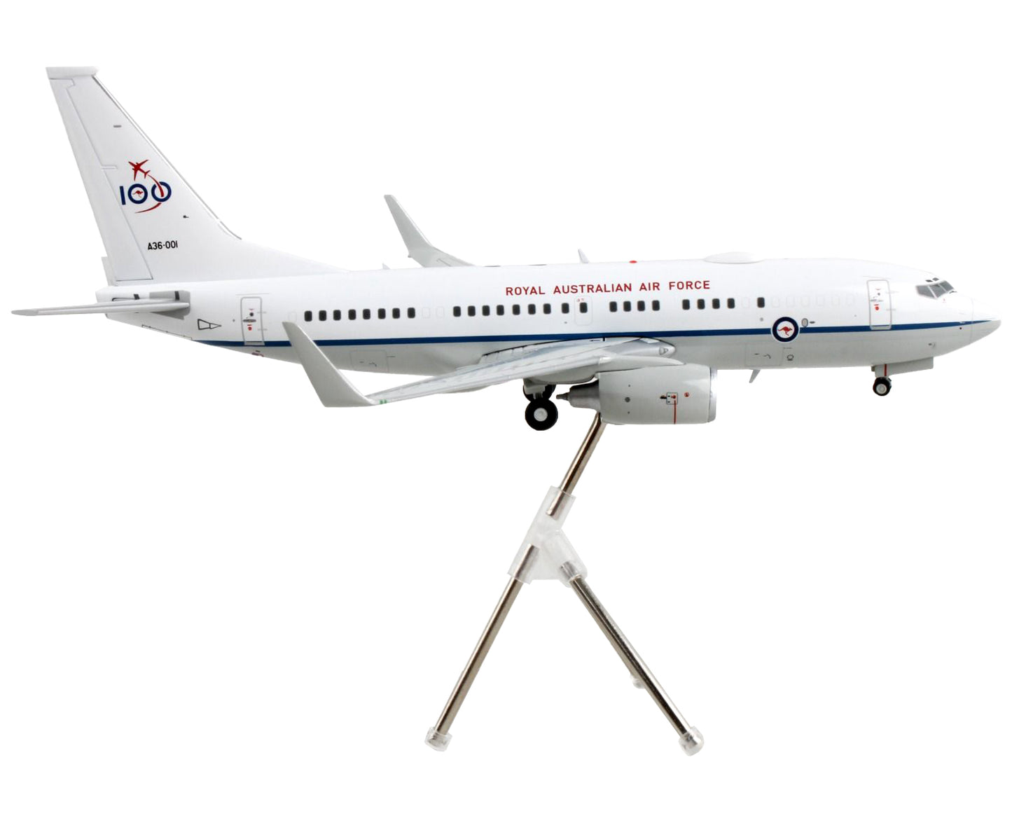 Boeing 737-700 Transport Aircraft "Royal Australian Air Force 100th Anniversary - A36-001" White and Gray "Gemini 200" Series 1/200 Diecast Model Airplane by GeminiJets <h2>Boeing GeminiJets</h2> <p>H