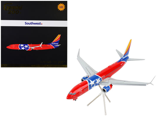 Boeing 737-800 Commercial Aircraft with Flaps Down "Southwest Airlines - Tennessee One" Flag Livery "Gemini 200" Series 1/200 Diecast Model Airplane by GeminiJets <h2>Boeing GeminiJets</h2> <p>High-qu