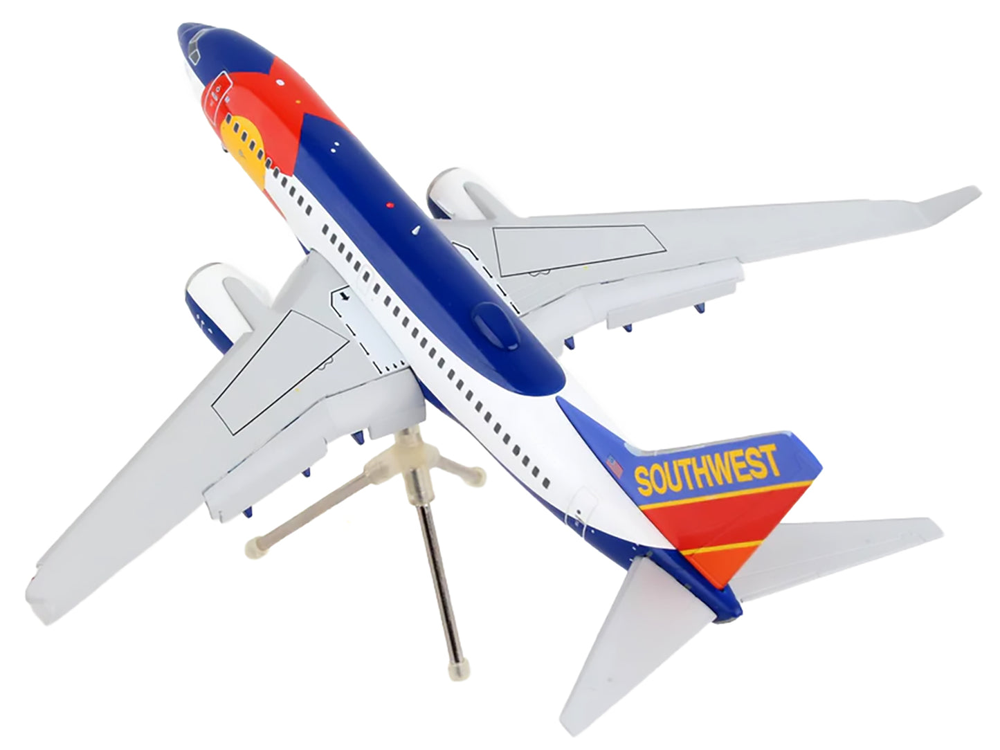 Boeing 737-700 Commercial Aircraft with Flaps Down Configuration "Southwest Airlines - Colorado One" (N230WN) White and Blue "Gemini 200" Series 1/200 Diecast Model Airplane by GeminiJets <h2>Boeing G
