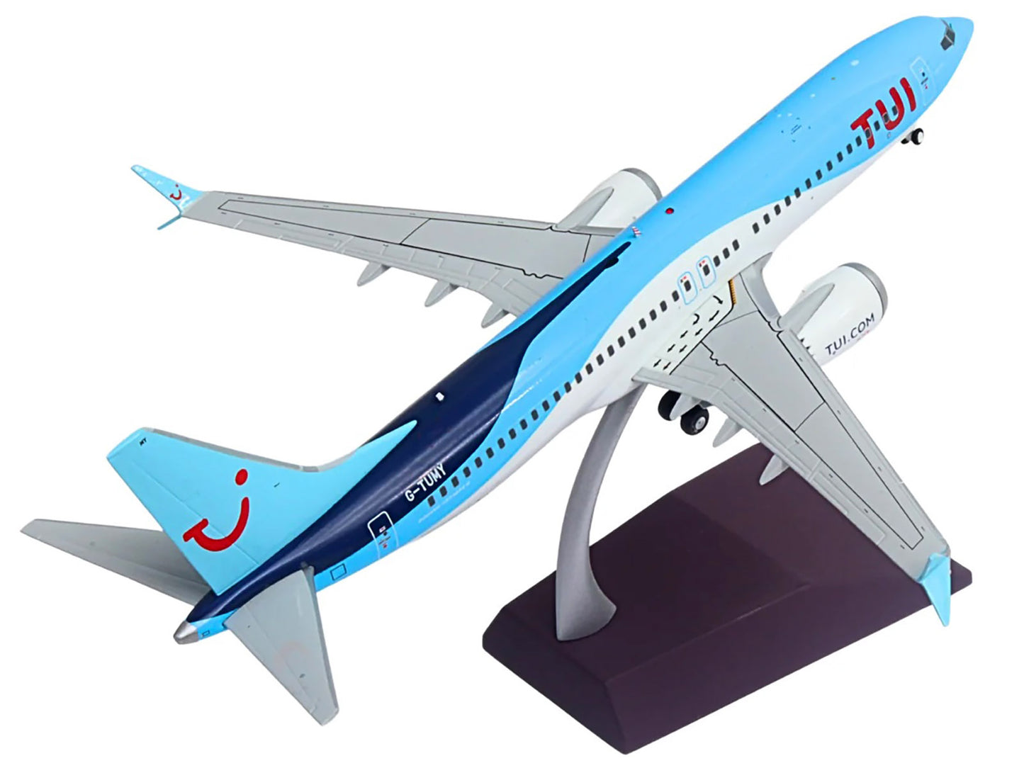 Boeing 737 MAX 8 Commercial Aircraft "TUI Airways" (G-TUMY) Blue and White "Gemini 200" Series 1/200 Diecast Model Airplane by GeminiJets <h2>Boeing GeminiJets</h2> <p>High-quality car perfect for col