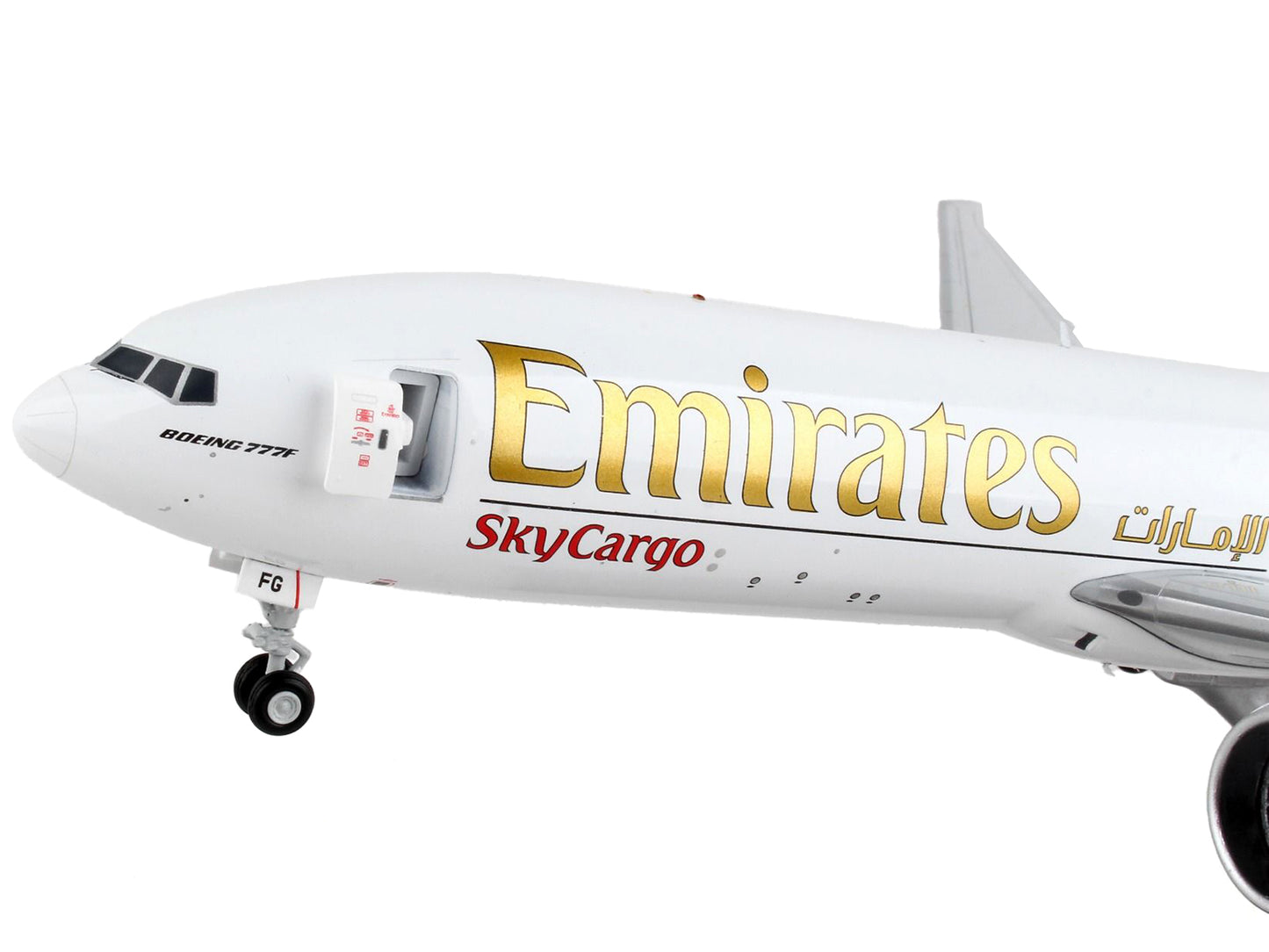 Boeing 777F Commercial Aircraft "Emirates Airlines - SkyCargo" White with Striped Tail "Gemini 200 Interactive" Series 1/200 Diecast Model Airplane by GeminiJets <h2>Boeing GeminiJets</h2> <p>High-qua