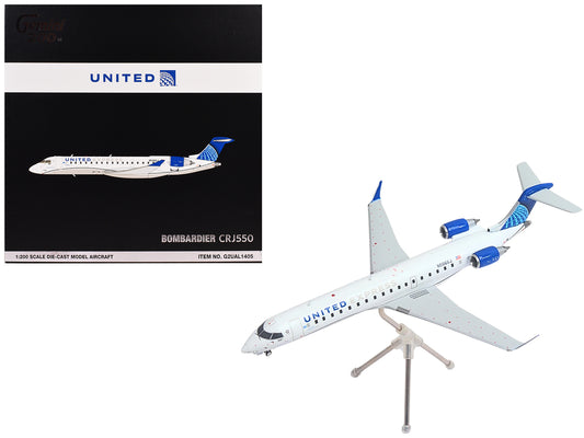 Bombardier CRJ550 Commercial Aircraft "United Express" (N506GJ) White with Blue Tail "Gemini 200" Series 1/200 Diecast Model Airplane by GeminiJets <h2>Bombardier GeminiJets</h2> <p>High-quality car p