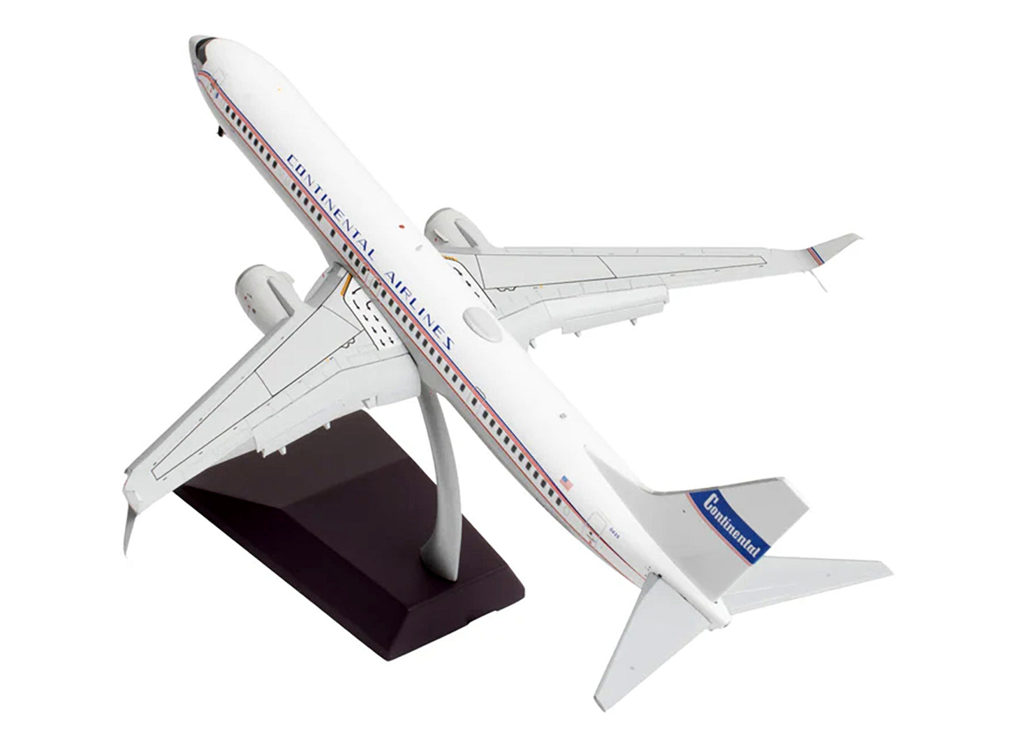 Boeing 737-900ER Commercial Aircraft with Flaps Down "Continental Airlines - United Airlines" (N75435) White Red and Blue Stripes "Gemini 200" Series 1/200 Diecast Model Airplane by GeminiJets <h2>Boe