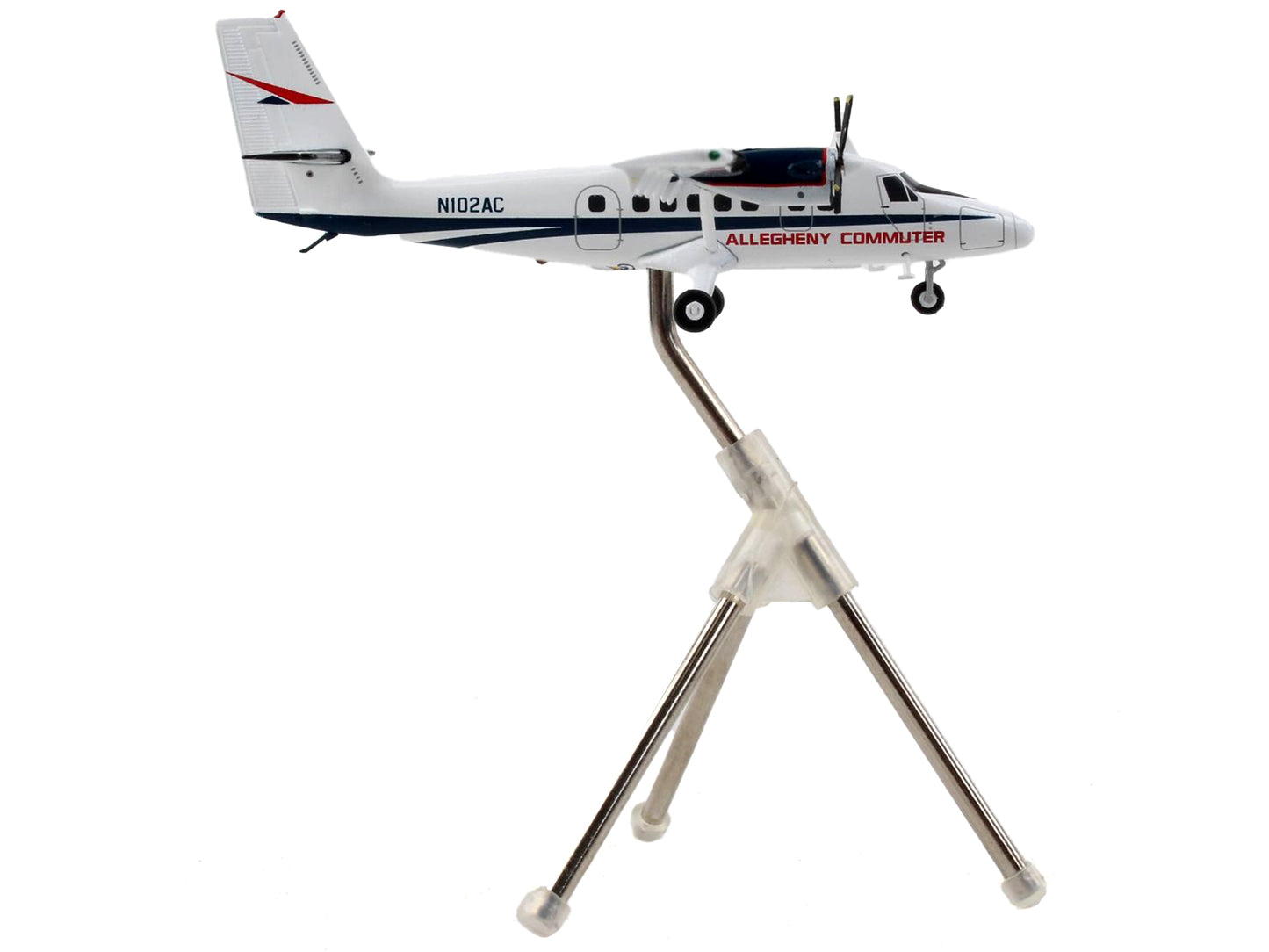De Havilland DHC-6-300 Commercial Aircraft "Allegheny Airlines" White with Blue Stripes "Gemini 200" Series 1/200 Diecast Model Airplane by GeminiJets <h2>De GeminiJets</h2> <p>High-quality car perfec
