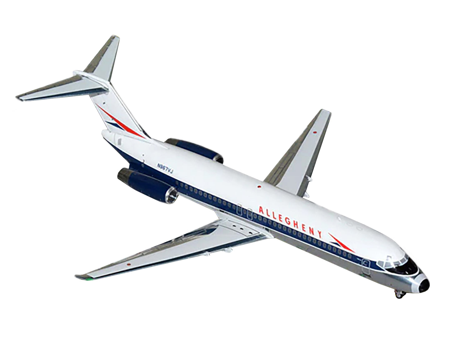 McDonnell Douglas DC-9-30 Commercial Aircraft "Allegheny Airlines" (N967VJ) White with Blue Stripes "Gemini 200" Series 1/200 Diecast Model Airplane by GeminiJets <h2>McDonnell GeminiJets</h2> <p>High