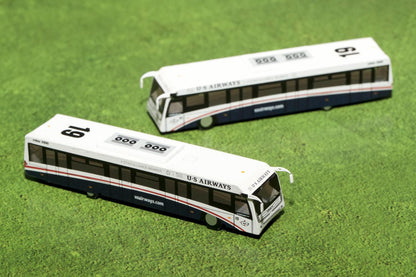 Cobus 3000 Passenger Bus White and Blue "US Airways Shuttle Bus" 2 Piece Set "Gemini 200" Series Diecast Models by GeminiJets <h2>Cobus GeminiJets</h2> <p>High-quality model car perfect for collectors
