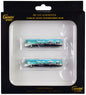 Cobus 3000 Passenger Bus White and Blue with Graphics "US Airways Shuttle - Greener Transit" 2 Piece Set "Gemini 200" Series Diecast Models by GeminiJets <h2>Cobus GeminiJets</h2> <p>High-quality mode