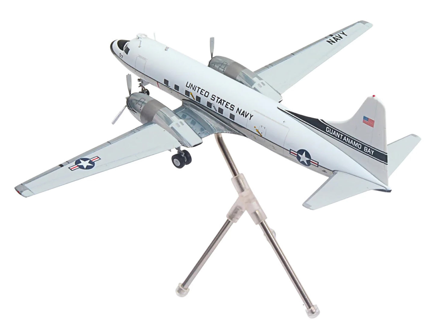 Convair C-131 Samaritan Transport Aircraft "United States Navy - NAS Guantanamo Bay" (141017) White and Gray "Gemini 200" Series 1/200 Diecast Model Airplane by GeminiJets <h2>Convair GeminiJets</h2>