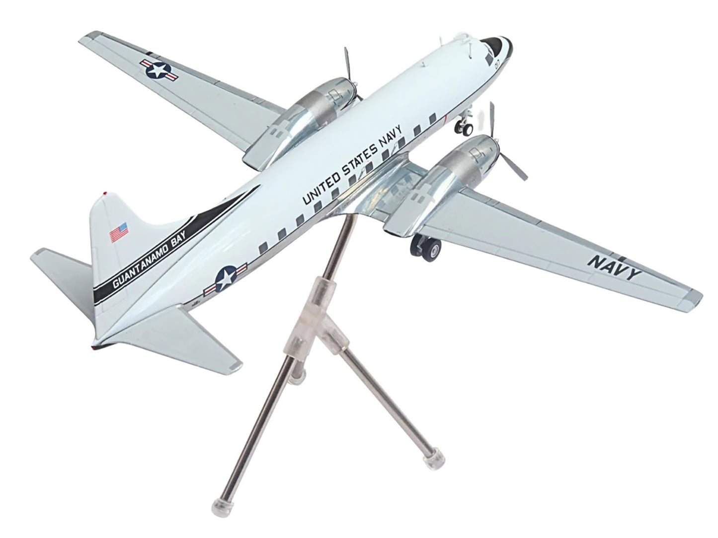Convair C-131 Samaritan Transport Aircraft "United States Navy - NAS Guantanamo Bay" (141017) White and Gray "Gemini 200" Series 1/200 Diecast Model Airplane by GeminiJets <h2>Convair GeminiJets</h2>