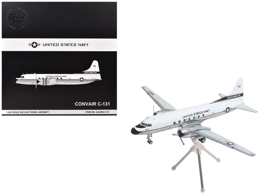 Convair C-131 Samaritan Transport Aircraft "United States Navy - NAS Guantanamo Bay" (141017) White and Gray "Gemini 200" Series 1/200 Diecast Model Airplane by GeminiJets <h2>Convair GeminiJets</h2>