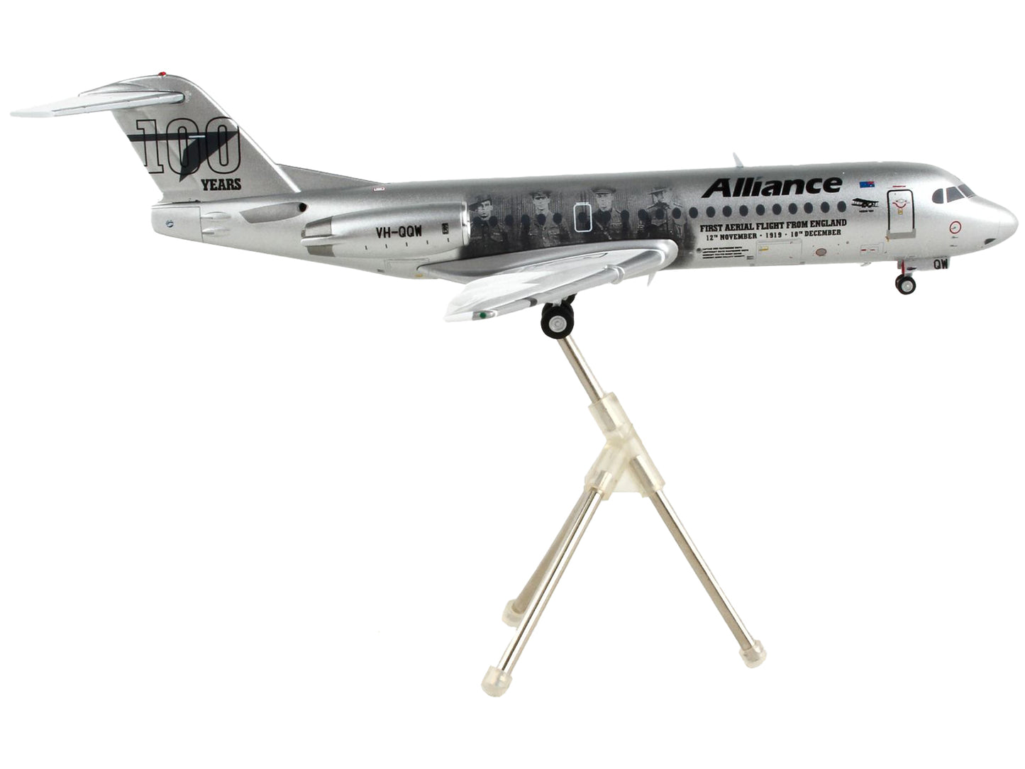 Fokker F70 Commercial Aircraft "Alliance Airlines - 100 Years First Flight from England" Silver Metallic "Gemini 200" Series 1/200 Diecast Model Airplane by GeminiJets <h2>Fokker GeminiJets</h2> <p>Hi