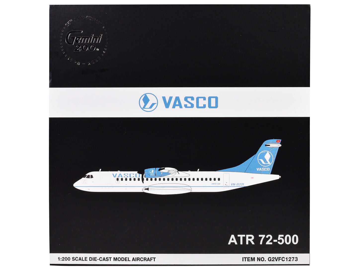 ATR 72-500 Commercial Aircraft "Vietnam Air Services Company (VASCO)" (VN-B221) White with Blue Tail "Gemini 200" Series 1/200 Diecast Model Airplane by GeminiJets <h2>ATR GeminiJets</h2> <p>High-qual