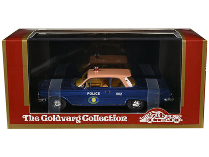 1961 Chevrolet Biscayne "Nassau County Police Department" Blue Metallic with Beige Top Limited Edition to 150 pieces Worldwide 1/43 Model Car by Goldvarg Collection