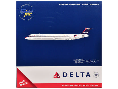 McDonnell Douglas MD-88 Commercial Aircraft "Delta Air Lines" (N925DL) White with Blue and Red Graphics 1/400 Diecast Model Airplane by GeminiJets <h2>McDonnell GeminiJets</h2> <p>High-quality car per