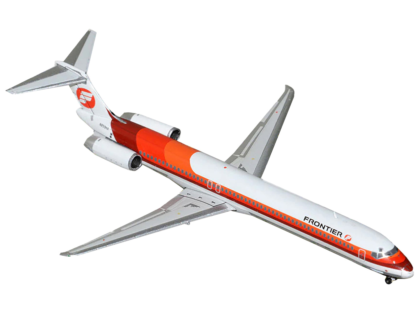 McDonnell Douglas MD-81 Commercial Aircraft "Frontier Airlines" (N859HA) White with Stripes 1/400 Diecast Model Airplane by GeminiJets <h2>McDonnell GeminiJets</h2> <p>High-quality car perfect for col