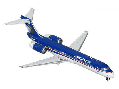 Boeing 717-200 Commercial Aircraft "Midwest Airlines" (N920ME) Blue and White 1/400 Diecast Model Airplane by GeminiJets <h2>Boeing GeminiJets</h2> <p>High-quality car perfect for collectors enthusias