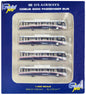 Cobus 3000 Passenger Bus White and Blue "US Airways Shuttle Bus" 4 Piece Set 1/400 Diecast Models by GeminiJets <h2>Cobus GeminiJets</h2> <p>High-quality model car perfect for collectors enthusiasts.