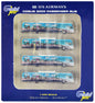 Cobus 3000 Passenger Bus White and Blue with Graphics "US Airways Shuttle - Greener Transit" 4 Piece Set 1/400 Diecast Models by GeminiJets <h2>Cobus GeminiJets</h2> <p>High-quality model car perfect