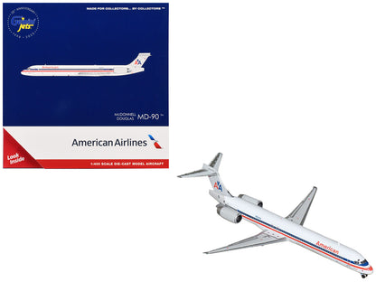 McDonnell Douglas MD-90 Commercial Aircraft "American Airlines" (N904RA) White with Blue and Red Stripes 1/400 Diecast Model Airplane by GeminiJets <h2>McDonnell GeminiJets</h2> <p>High-quality car pe