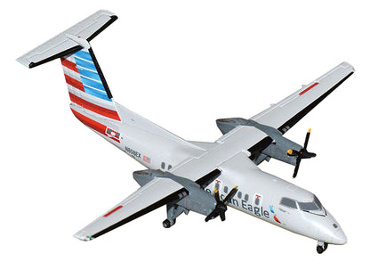 Bombardier Dash 8-100 Commercial Aircraft "American Airlines - American Eagle" (N808EX) Gray with Striped Tail 1/400 Diecast Model Airplane by GeminiJets <h2>Bombardier GeminiJets</h2> <p>High-quality