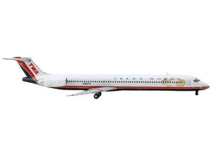 McDonnell Douglas MD-82 Commercial Aircraft "Trans World Airlines" White with Red Stripes 1/400 Diecast Model Airplane by GeminiJets <h2>McDonnell GeminiJets</h2> <p>High-quality car perfect for colle